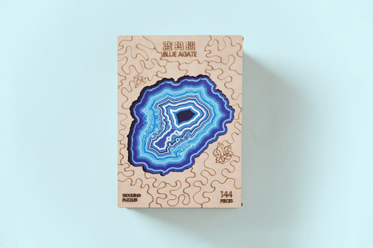 拼吧 Pinbar - 線上客製化拼圖第一品牌,各式尺寸客製化拼圖、零售特色拼圖、台灣印製送禮優選 - 異形木質拼圖-藍瑪瑙 - 異形木質拼圖 - 拼圖 - 木質拼圖 - 異形拼圖